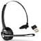 Delton 10X Wireless Bluetooth Headset Over the Head Computer Headphone and Auto-Pairing USB with Mic DBTHEAD10XBTDL - alternate 1